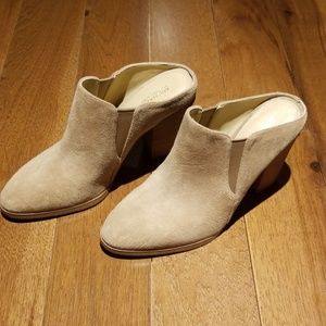 New! Michael Kors Pointed-Toe Suede Mules Slides